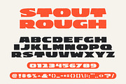 STOUT : Wide Vintage Modern Typeface, a Sans Serif Font by Nicholas Miner (Thumbnail 6 of 7)