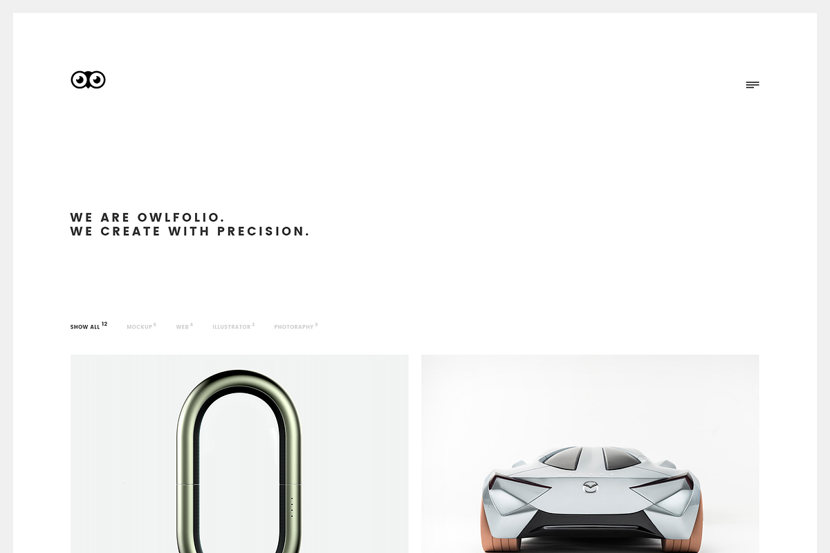 Owlfolio Minimal Portfolio Template, a Websites & App Template by bigpsfan's SHOP (Photo 3 of 16)