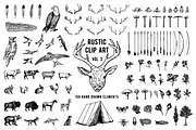 Rustic Clipart Volume 3 - AI PNG EPS, an Object Graphic by BirDIY Design (Thumbnail 1 of 6)
