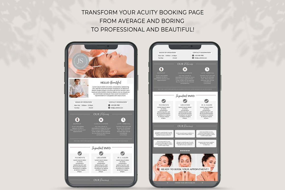 Acuity template esthetician, a Websites & App Template by SwitzerShop (Photo 4 of 5)