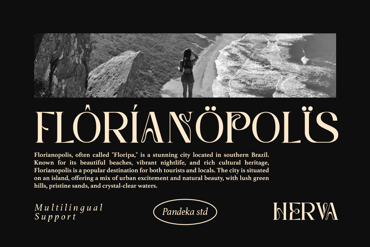 Herva - Decorative Elegant Serif, a Serif Font by Pandeka Studio (Photo 2 of 12)