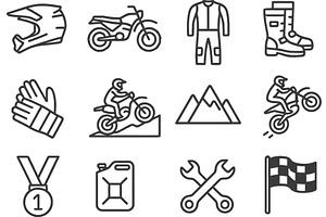 Vector illustration of motocross, a Sport Illustration by ZinetroN