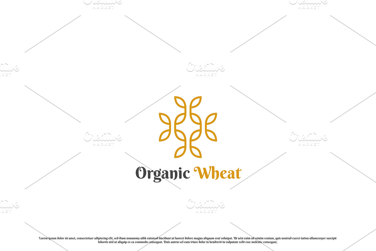 Organic Wheat Logo Design Icon, a Branding & Logo Template by Morvana Crew
