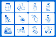 Animated Nursing Doodles Icons, an Outline Icon by Vectors Market (Thumbnail 3 of 4)