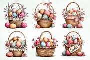 Whimsical Easter Basket Clipart, an Illustration by Creative Art (Thumbnail 6 of 8)
