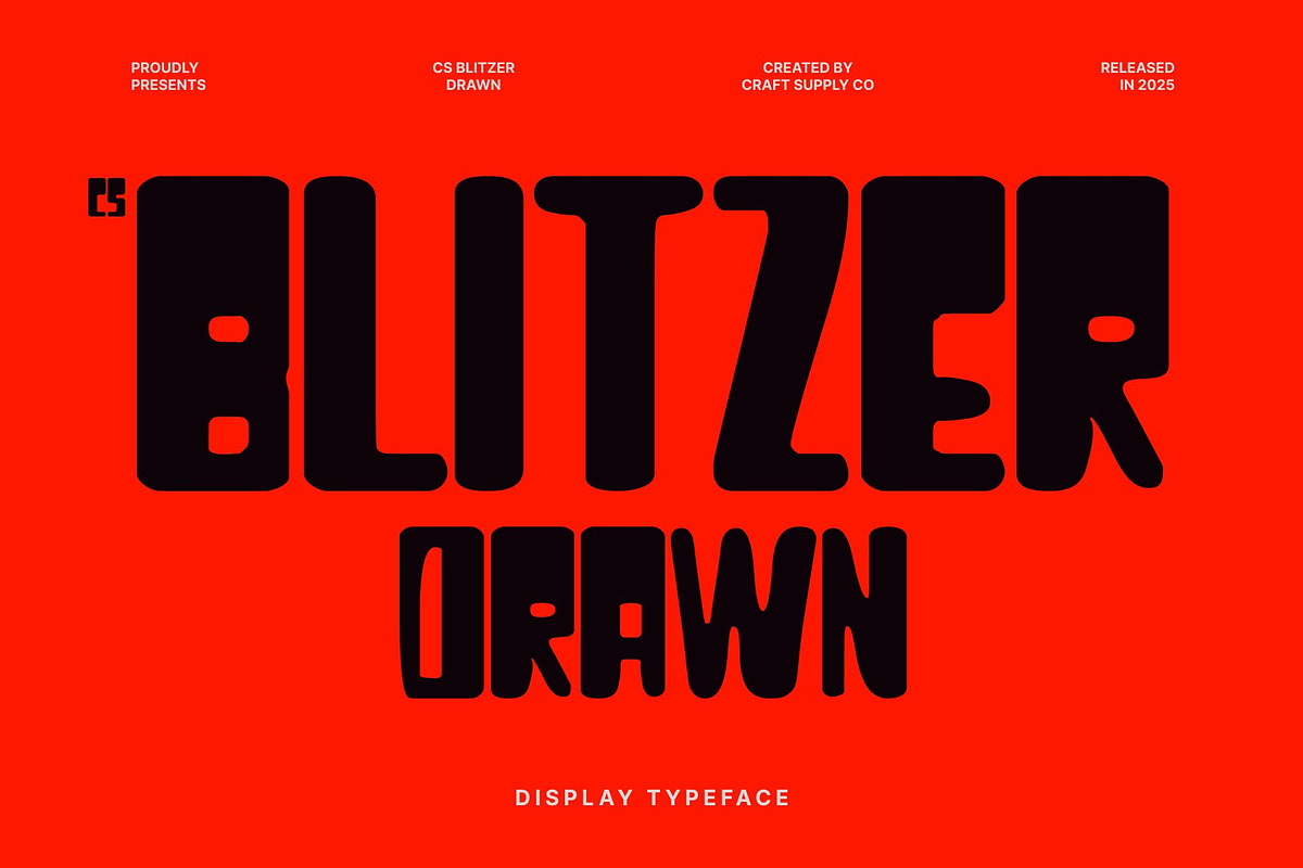 CS Blitzer Drawn, a Sans Serif Font by Craft Supply Co. (Photo 1 of 8)