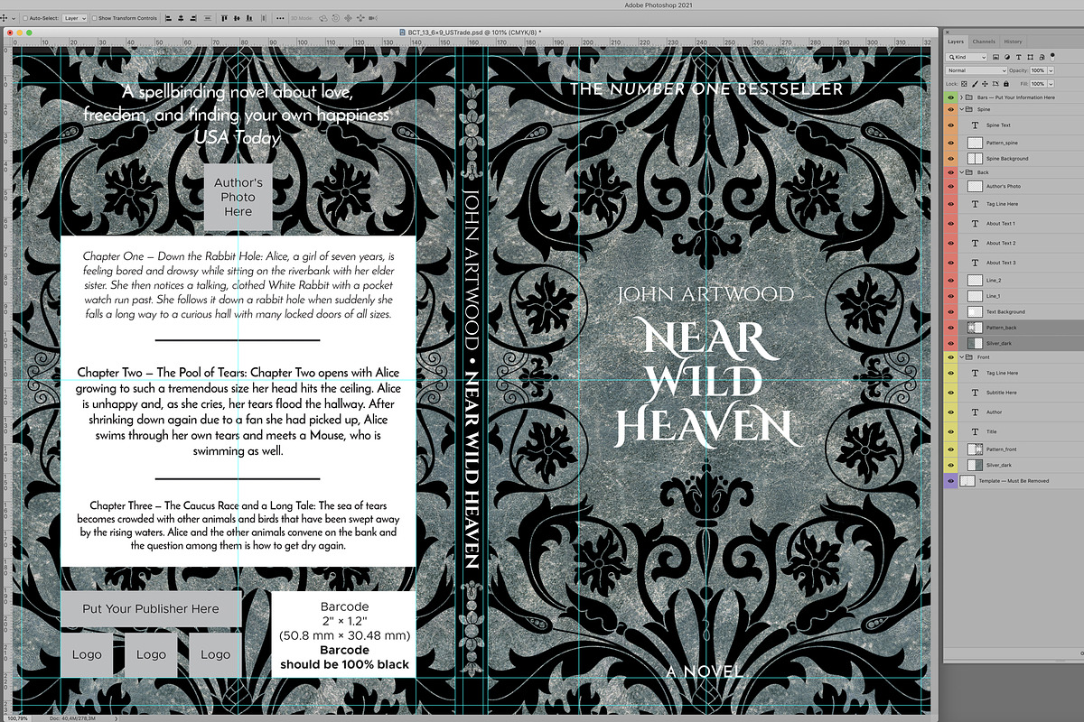 Customizable Book Cover Template 13, a Brochure Template by Olga Begak Art & Design (Photo 5 of 8)