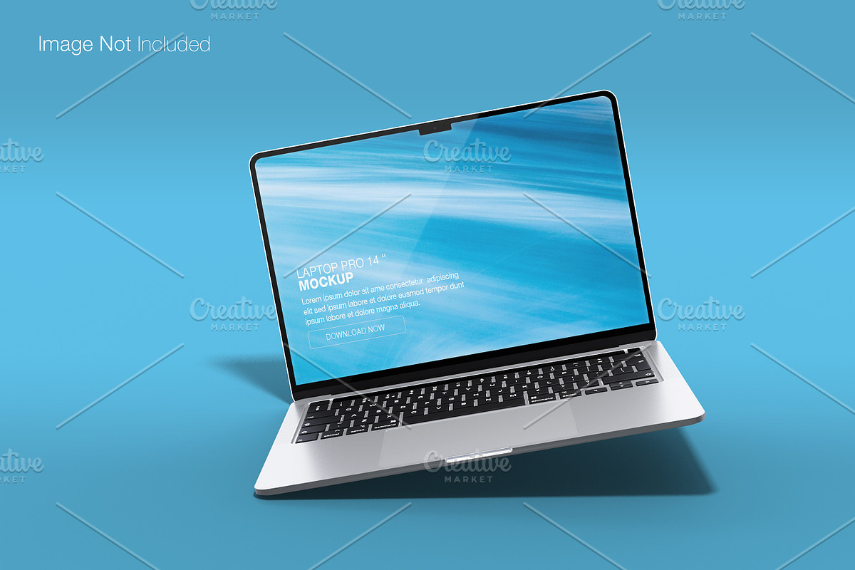 Realistic macbook pro 14 inch mockup, a Mac Mockup by Raihan Rahman (Photo 7 of 21)
