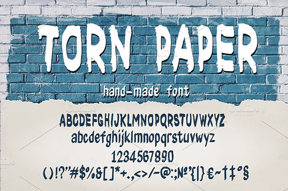 Torn Paper Font preview 5