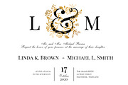Elegant Gold Wedding Invite, an Invitation Template by BF Studios (Thumbnail 2 of 2)