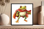 Quirky Frog Clipart, Funny Frog Art,, an Illustration by DreamCafeArt (Thumbnail 5 of 6)