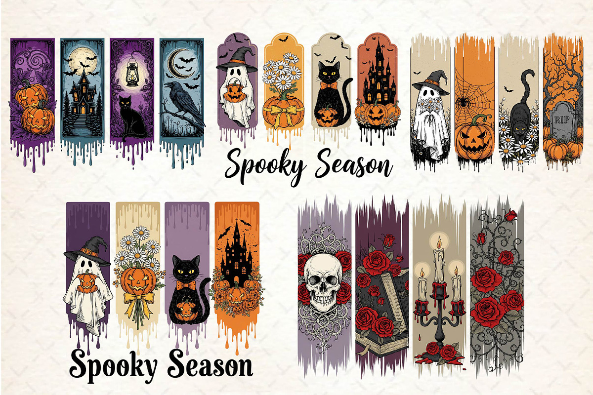 Brushstroke Spooky Season Clipart, an Illustration by Dream Creation (Photo 4 of 5)