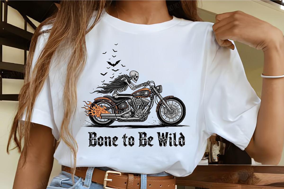 Bone to Be Wild Skeleton Biker SVG, an Illustration by CrexoraLab (Photo 3 of 4)