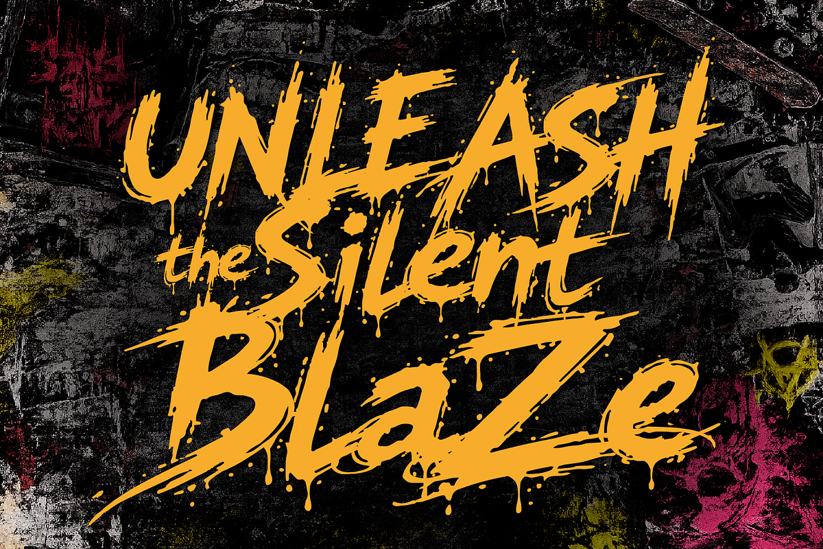 ShycoBlaze – Metal Skate Rock & Punk, a Handwritten Font by HypeWorksCo (Photo 10 of 13)