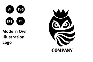 Modern Owl Illustration Logo, a Branding & Logo Template by Diya Studio