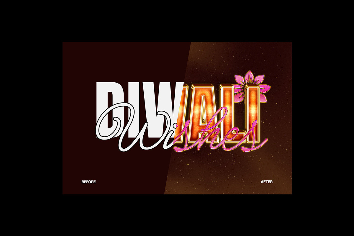 Gold Foil Diwali Festive Text Effect, a Layer Style Add-On by Matsero (Photo 4 of 4)