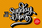 Sunday Vibes - Funky Script, a Script Font by HIRO.std (Thumbnail 1 of 12)