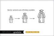 Minimal graduate icons, an Outline Icon by Picture Window (Thumbnail 3 of 5)