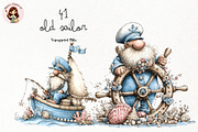 Whimsical Old Sailor PNG Clipart, a Person Illustration by Nicolle's Colorful Art (Thumbnail 1 of 4)