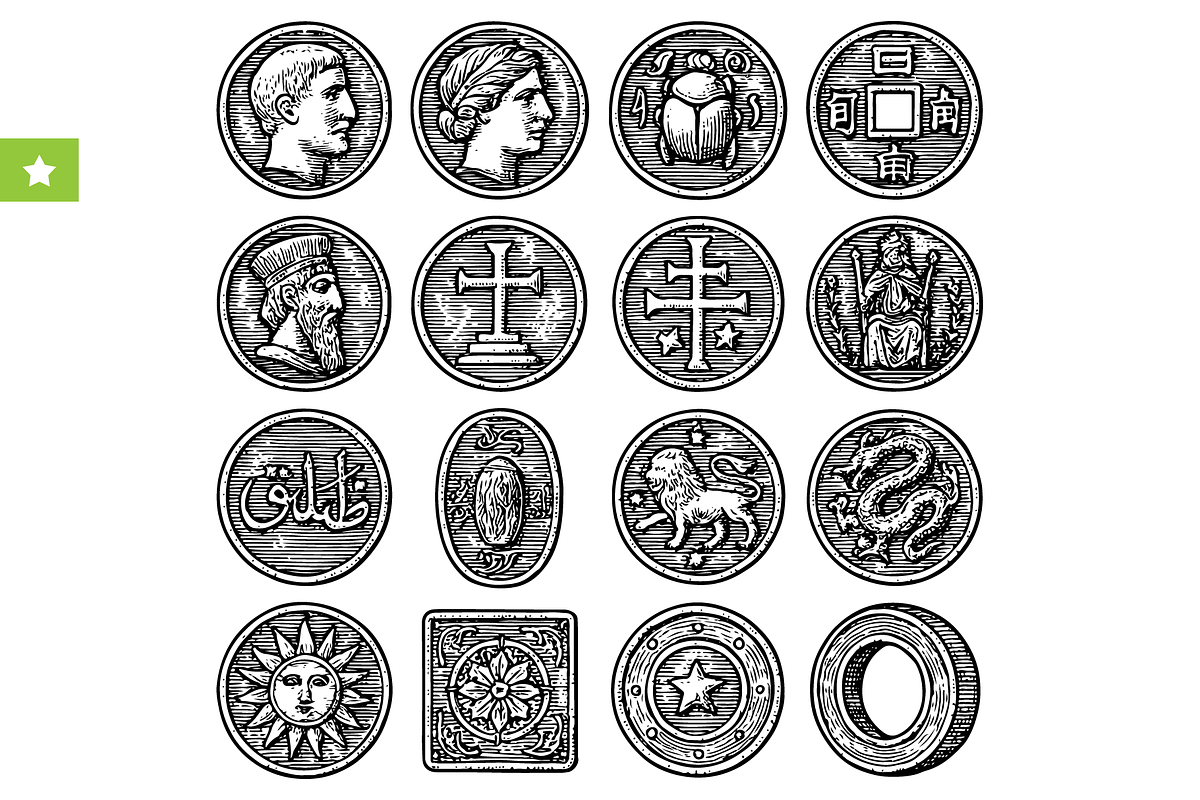 Ancient Coins & Historical Currency, an Object Graphic by RT Studio