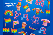 LGBTQ 3D Icons, an Object 3D Model by Rakata Studio (Thumbnail 5 of 7)