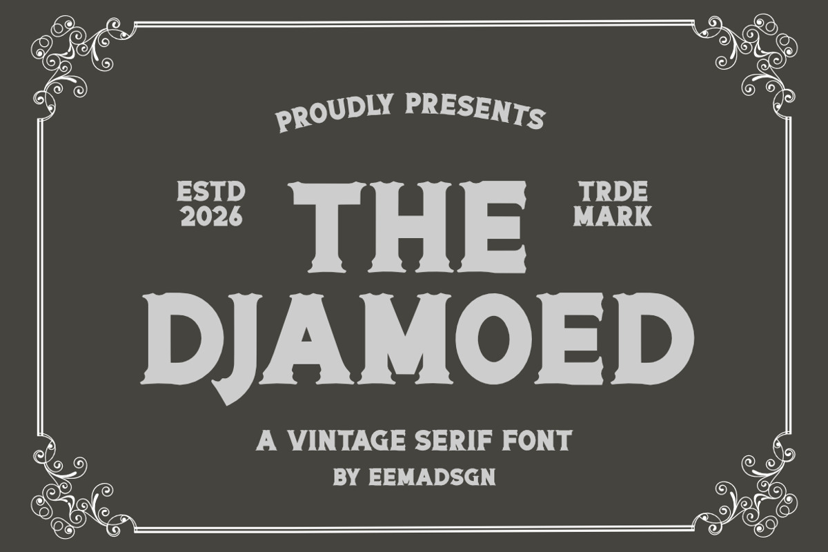 The Djamoed a Vintage Serif Font, a Serif Font by Bayuktx (Photo 1 of 8)