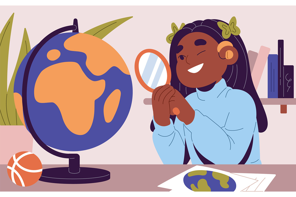 Kids studying, doing homework set, an Education Illustration by PaperTrident (Photo 5 of 8)