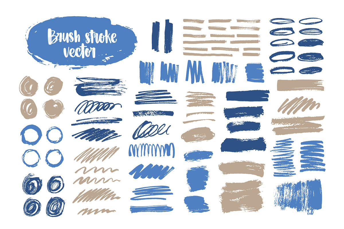 Brush stroke set, an Object Graphic by Good Studio (Photo 1 of 7)