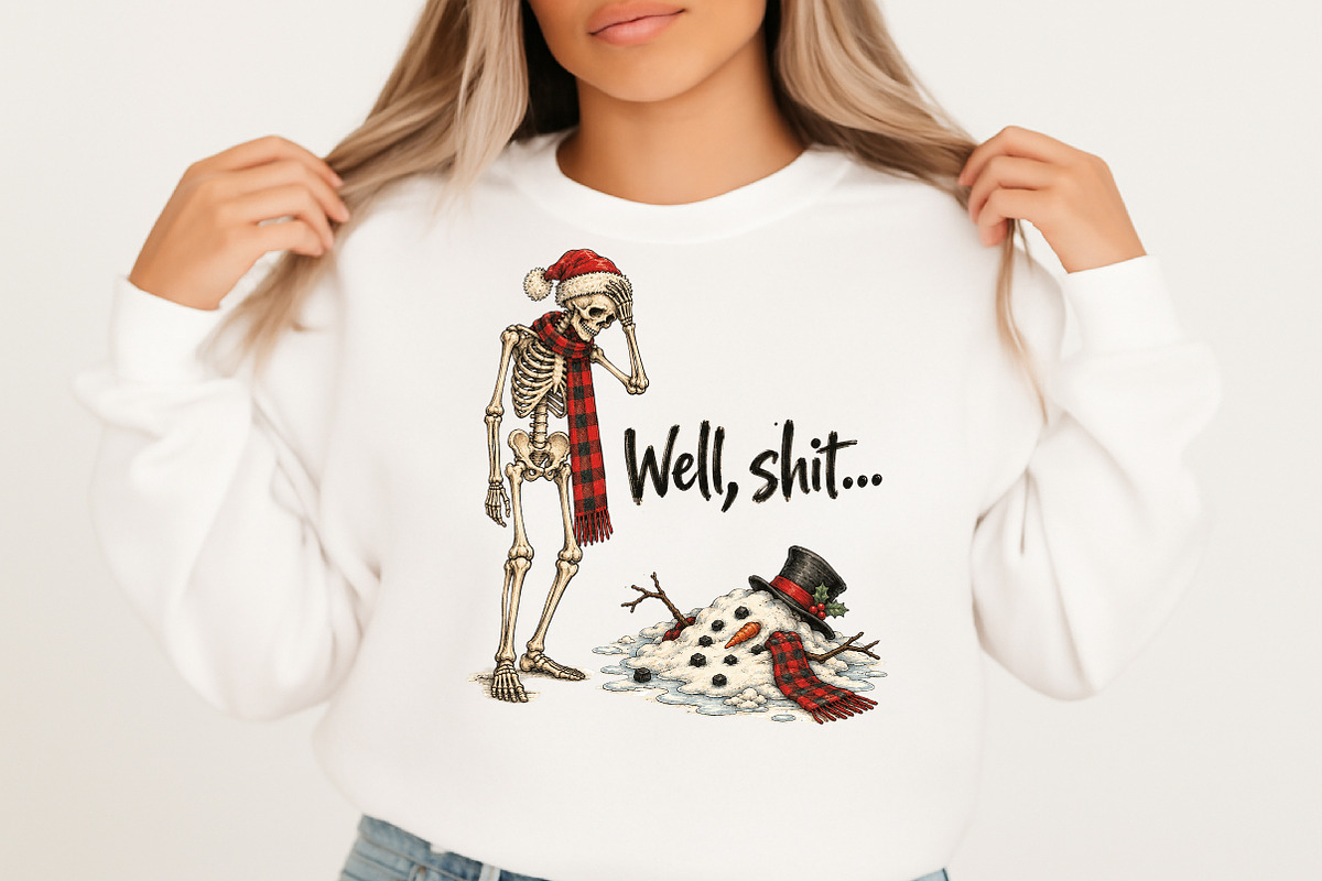 Well, Shit... Skeleton’s Christmas, a Seasonal Illustration by Craft Nest (Photo 2 of 6)