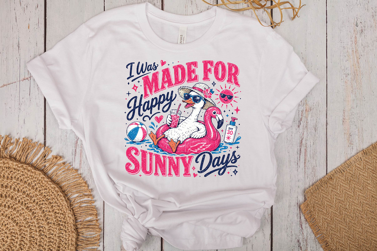 Cute Duck Summer Sublimation Design, a Seasonal Illustration by DreamPrint404 (Photo 4 of 6)