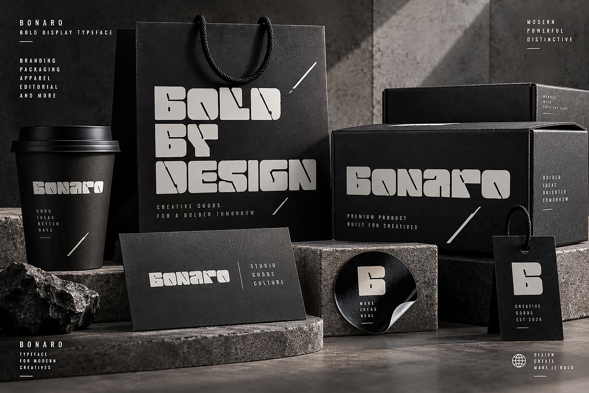 Bonaro — Bold Modern Display Font, a Slab Serif Font by Wow Magic (Photo 5 of 6)