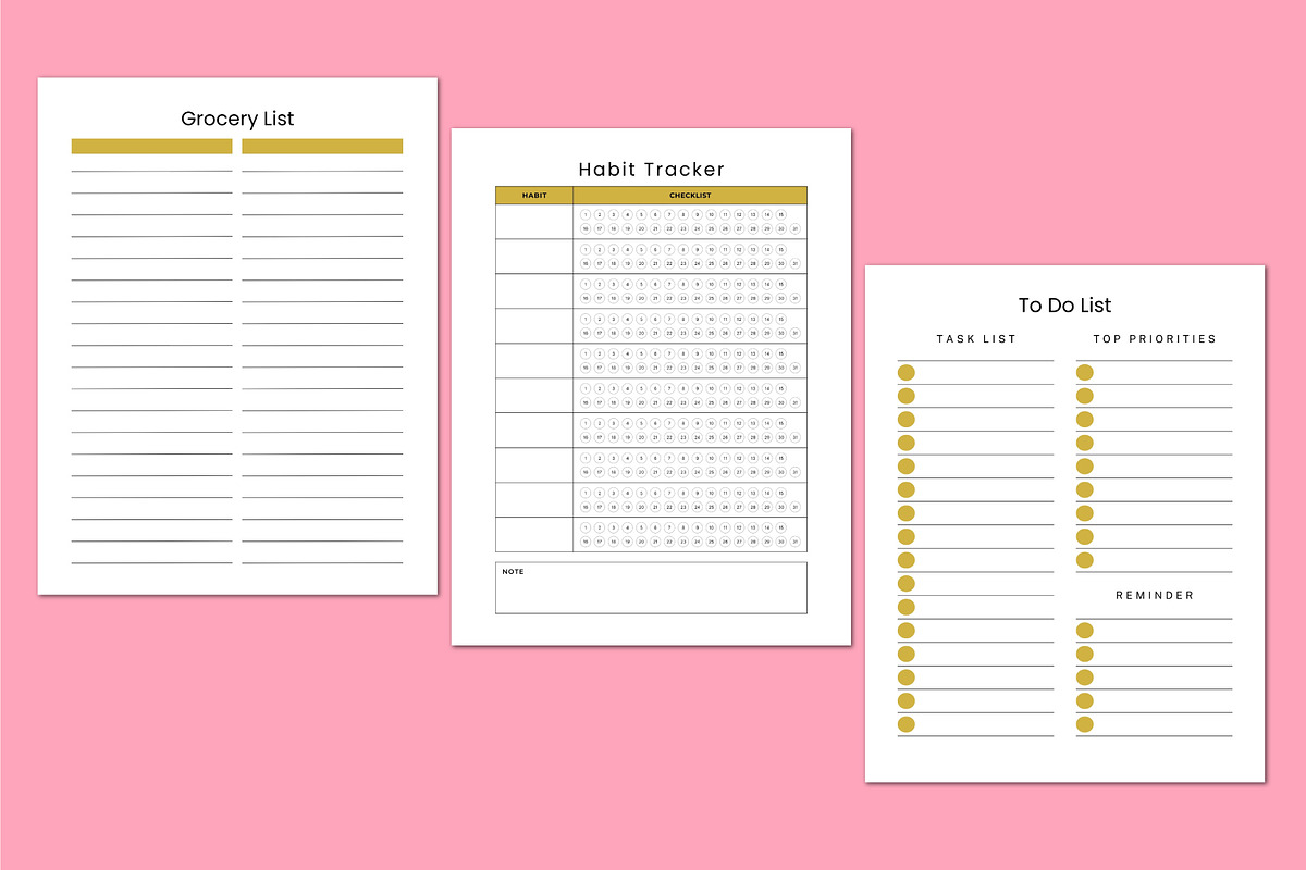 2026 Workout & Nutrition Logbook, a Stationery Template by Shumaya (Photo 3 of 4)