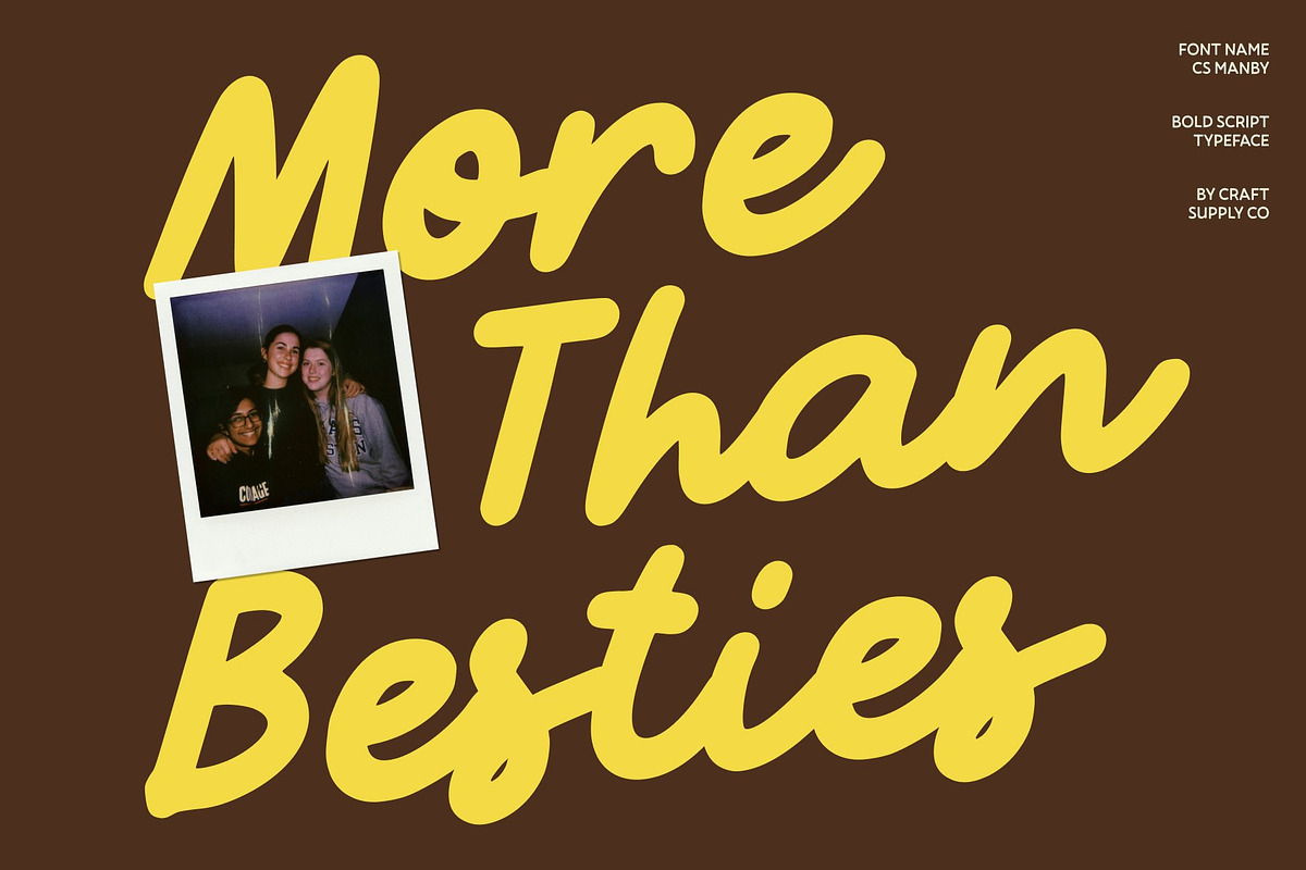 CS Manby - Vintage Bold Script Font, a Script Font by Craft Supply Co. (Photo 5 of 8)