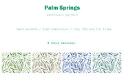 Palm leaves seamless pattern, a Pattern Graphic by Katerina Tova (Thumbnail 2 of 13)