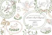 Hand Painted Baptism Watercolor Set, a Background Graphic by LenArt (Thumbnail 1 of 19)