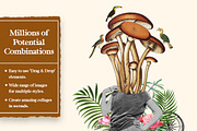 Vintage Fungi Digital Collage Pack, an Object Graphic by Collage Supply Co (Thumbnail 2 of 3)