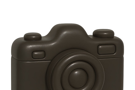 Inflated retro camera bubble isolate