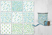 Mille Fleur - 36 watercolor patterns, a Pattern Graphic by Begin Again (Thumbnail 4 of 6)