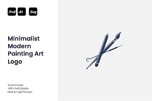 Minimalist Modern Painting Art Logo, a Branding & Logo Template by Luxury Logos