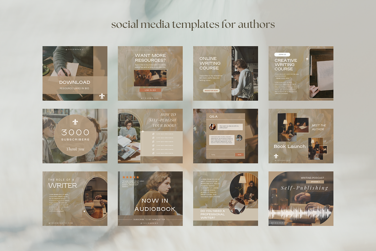 Author social media template bundle, a Social Media Template by Petite Zakka Boutique (Photo 4 of 10)