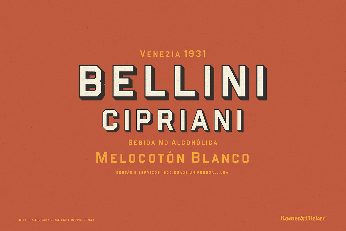 B-52 – A Military Style Font, a Sans Serif Font by Komet & Flicker (Photo 11 of 14)