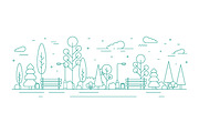 City park line art, a Decorative Illustration by Good Studio (Thumbnail 5 of 5)