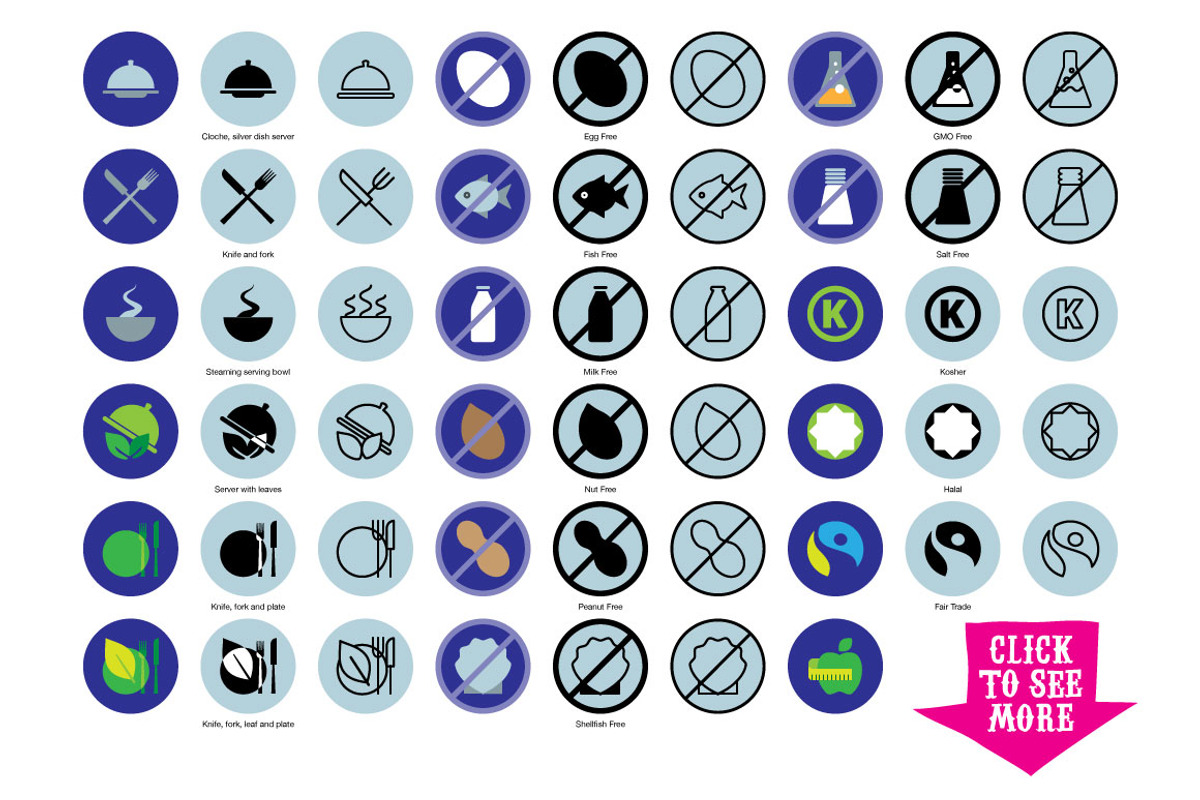 Restaurant & Food Menu Icons, an Outline Icon by Marmalade Moon (Photo 2 of 4)