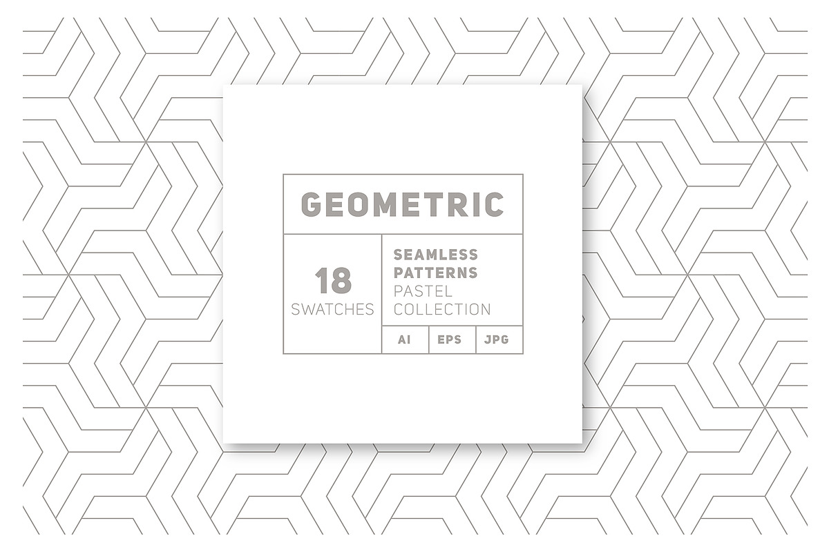 18 Geometric Seamless Patterns vol.3, a Pattern Graphic by Curly_Pat (Photo 1 of 8)