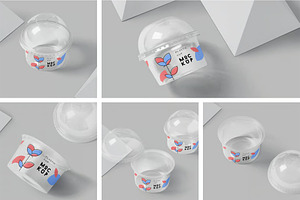 Transparent Ice Cream Cup Mockup, a Packaging Mockup by megostudi0