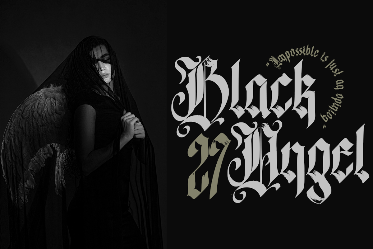 Glory Angel - Blackletter Typeface, a Blackletter Font by Meizzaluna Design (Photo 10 of 10)