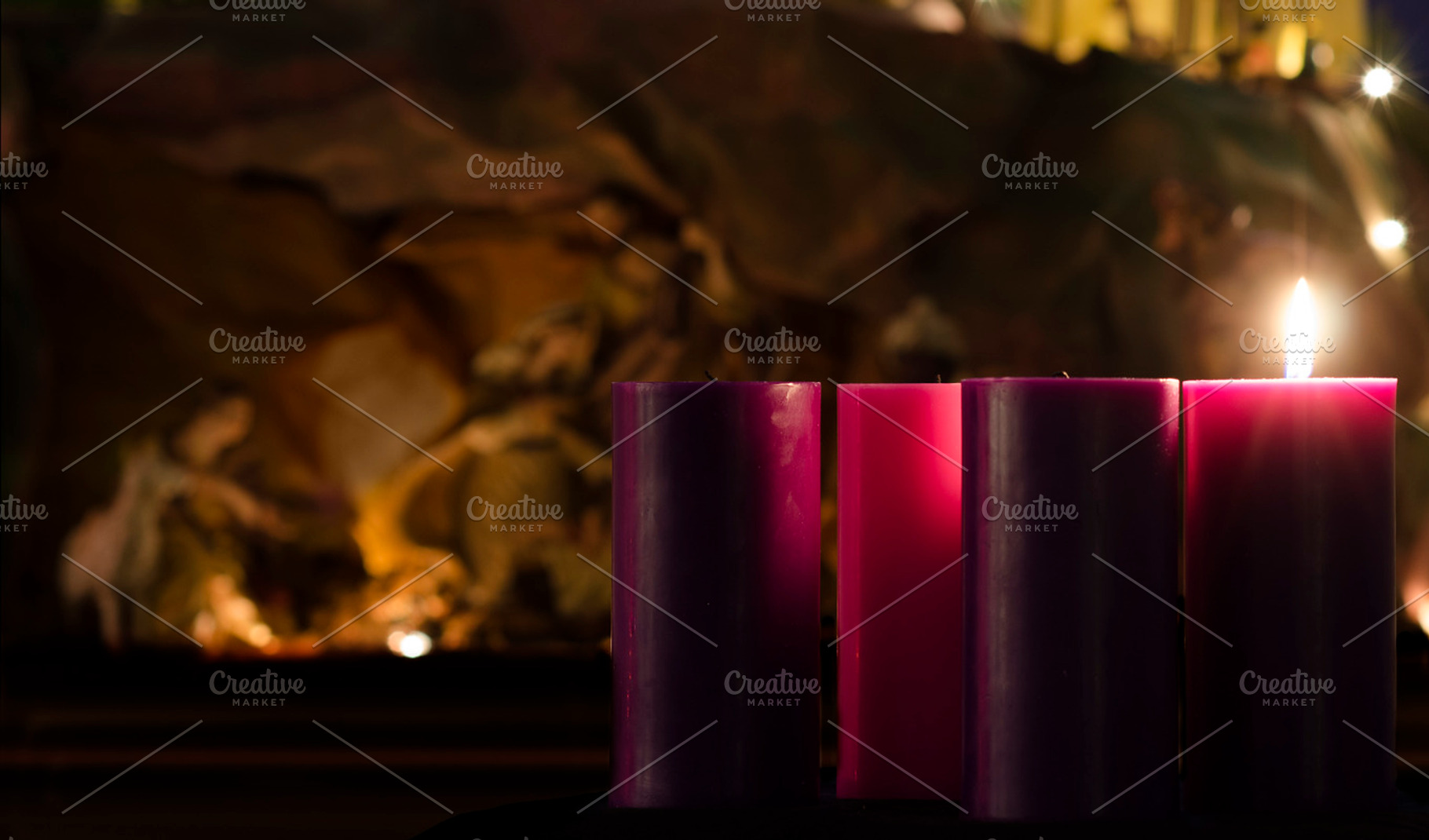 Advent Candles Week 1, a Holiday Photo by LisaKoubou