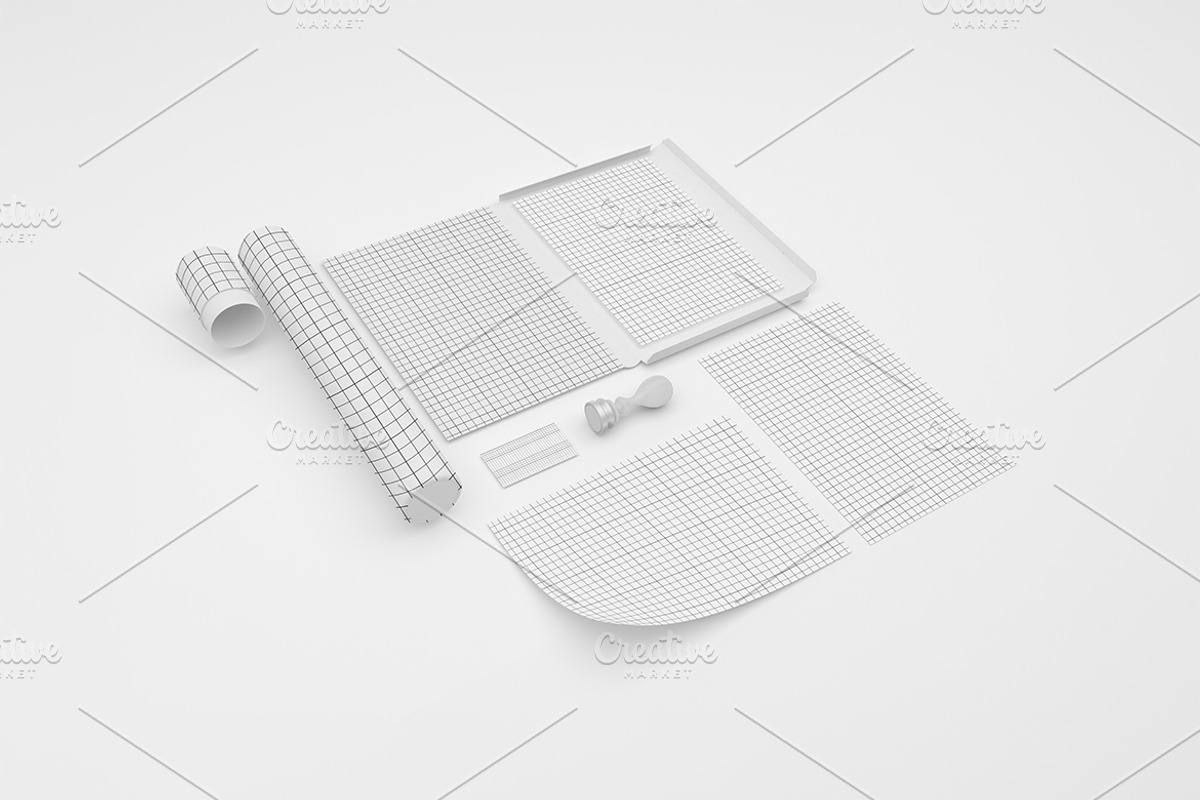 Stationary Mockup, an Advertising Mockup by Qaleb Studio (Photo 1 of 2)