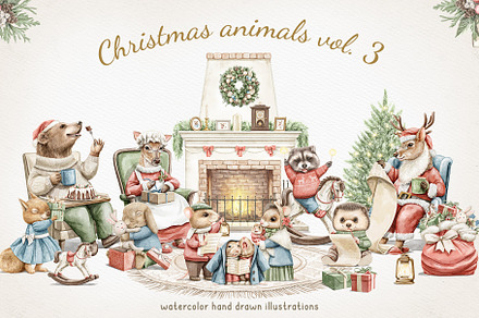 Christmas animals vol.3, an Animal Illustration by Mimomy