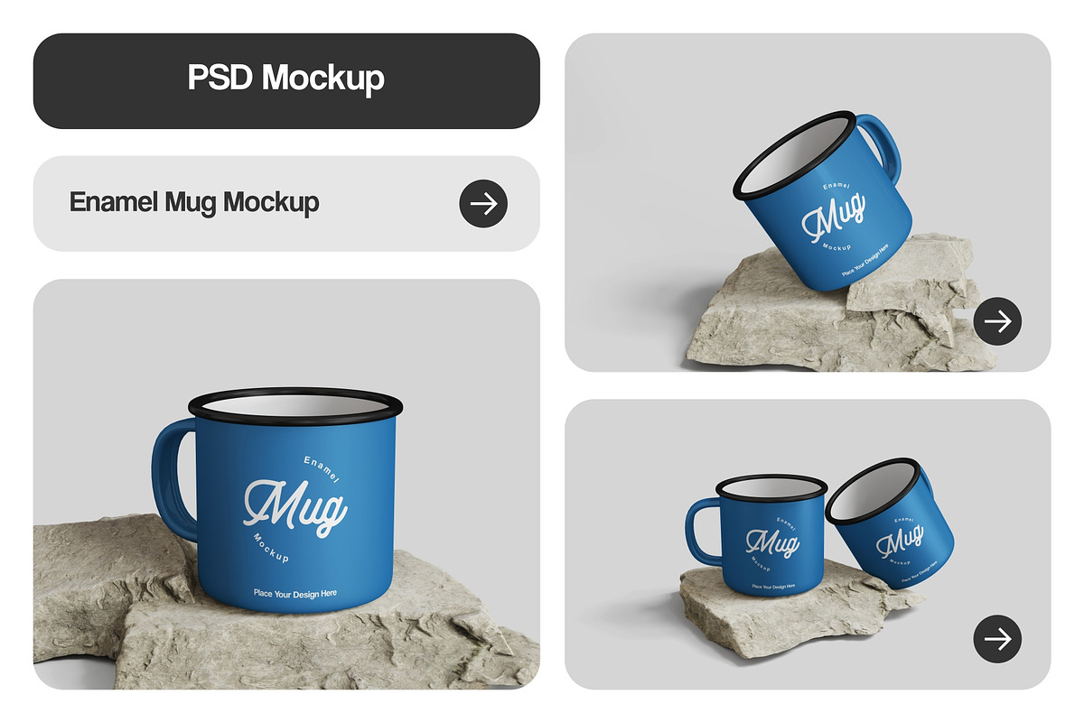 Enamel Mug Mockup, a Product Mockup by Pixie Creative (Photo 1 of 5)